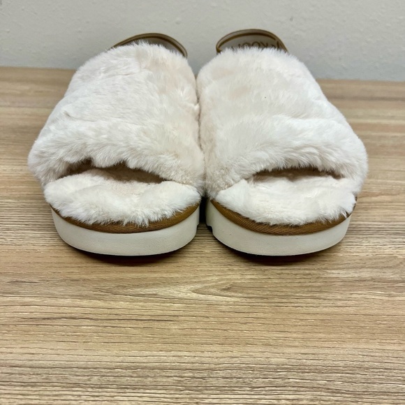 Kookaburra UGG Platform Slippers White/Tan - Size 8 - Picture 4 of 9